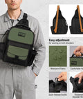 Heavy Duty Electrician Tool Chest Bag With 21 Tough As Nails Pockets And Waterproof Oxford Fabric Tactical HVAC Work Sling with adjustable straps.