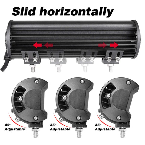 Universal Adjustable LED Light Bar Mounting Brackets Kit Two Pack Bottom Mount Brackets For 4 Inch To 30 Inch LED Pods