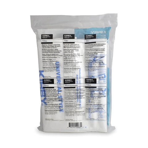 Allergen-Reducing HEPA Filter Bags Kit for F-Style and Twist-Style Vacuums 6-Pack OEM Replacement Part 204811 packaging back view