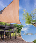 16 Piece Beefy Stainless Steel Turnbuckle Hook And Eye Kit M6 M5 M4 in use for sun shade installation outdoors.