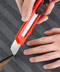 30 Pack Retractable Box Cutter Utility Knife With 18mm Snap Off Blades Economical Disposable Blades Comfortable Grip Ready To Cut In Home Office Garage Perfect For Cardboard Packing DIY Projects, red