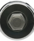 Top view of a Three Eighths Inch Drive Hex Bit Socket 5mm Metric Built To Last, showing hex shape and durable construction.