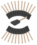 Top Shelf Two Inch Foam Brushes Twenty Four Pack For Painting Staining Varnishing Woodworking Cut Ins Made In The Usa, set of 24 black foam brushes with wooden handles.