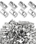 100 Pack M8 T Slot Spring Nuts Built Tough for 40 Series Aluminum Extrusion Carbon Steel Half Round Roll In Nut European Standard for 3D Printers