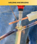 Cordless Butane Soldering Iron Kit Portable Micro Solder Torch Heat Gun in use for welding and brazing metals.