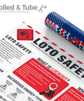 Lockout Tagout Safety Poster for OSHA Hazardous Energy Control, LOTO Training, and Industrial Compliance, rolled tube view