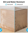 Dirt and water resistant box wrapped with Badass Heavy Duty Stretch Film And Shrink Wrap Roll For Pallet Wrapping 80 Gauge.