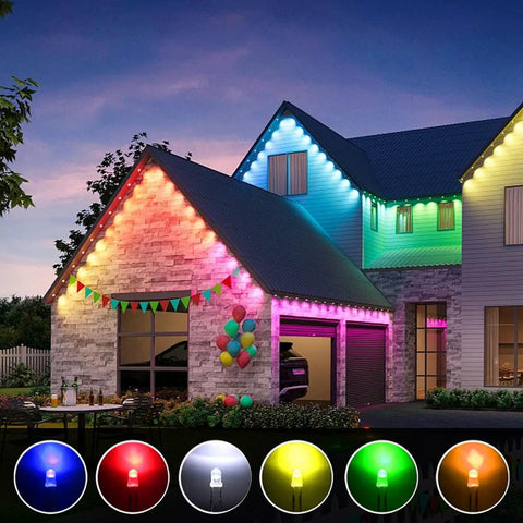 House decorated with Blue 200 Pack 3mm LED Diodes Assortment Kit For Arduino Breadboard PCB DIY Electronics Round Diffused LEDs