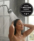 High Pressure Shower Head That Delivers Real Power With A 3 Inch Spray Face, Wall Mount, Anti Clog Nozzles, And An Adjustable Brass Ball Joint