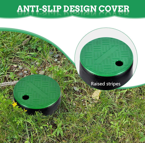 Six Inch Circular Sprinkler Valve Box Anti Slip Durable PP Material For Outdoor Garden Yard Lawn Grassland Farm Irrigation