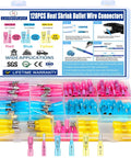 120 Piece Heat Shrink Bullet Wire Connectors Kit 22 10AWG Waterproof Male And Female Connectors in red blue yellow compartments