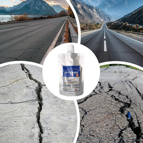 Heavy Duty Roof Sealant And Exterior Coating Delivers A Hella Tight Waterproof Barrier For Fast Crack Repairs With Zero Fuss on cracked roads and a sealant tube.