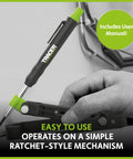 Heavy Duty Woodworking Scribe Tool Set With Deep Hole Marking Pen And Replacement Leads, showing the operating ratchet-style mechanism.