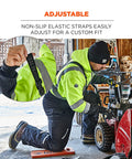 Person adjusting snowblower in garage wearing Tough As Nails Heavy Duty Insulated Bib Overalls For Winter Workwear With 3M Thinsulate, Size Small