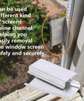 Heavy Duty Aluminum Window Screen Spline Lift Pull Tabs shown for easy screen removal in summer heat with durable C shape design.