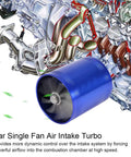 Dual Turbine Air Intake Booster With Aluminum Alloy Construction And Rubber Seals For Auto Use Boost Throttle Response
