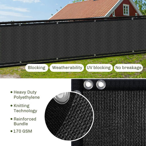 Heavy Duty Privacy Screen Fence Netting 4 Ft By 50 Ft Shade Net Cover 170 Shade For Walls Gardens Yards Backyards And Patios