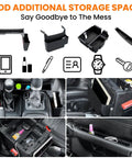 4 Piece Center Console Organizer Kit For Jeep Wrangler JL JLU 4Xe 2018 2026 And Gladiator JT 2020 2026 gear shift and armrest storage