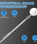 Telescopic Inspection Mirror For Car Maintenance Portable Folding Steering Mirror Chassis Weld Inspection Stainless Steel And Glass One Point Two Inch Mirror 360 Degree Swivel Joint Handy Auto Repair Tool Must Have, stainless steel telescopic mirror