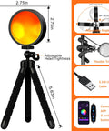 Dope Glow LED Light Projector For Aesthetic Room Vibe with tripod, USB cable, and app control, highlighting 360 degree rotation