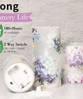 LED Candles With Remote Control Real Wax Look Flickering Lavender Scented Battery Operated Flameless Candles For Home Decor