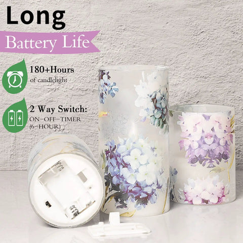 LED Candles With Remote Control Real Wax Look Flickering Lavender Scented Battery Operated Flameless Candles For Home Decor