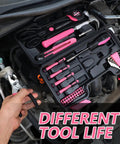 Pink 40 Piece Girly Tool Set For Women With Durable Chrome Vanadium Hand Tools In A Sturdy Plastic Toolbox Perfect For Home Repairs Garage Projects Dorm Room DIY And Everyday Fixes