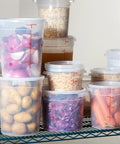 2 Quart Translucent Round Food Storage Containers With Lids Pack Of 4 Nonstick BPA Free NSF Listed Commercial Grade Polypropylene