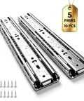 120 Lb Heavy Duty 22 Inch Side Mount Drawer Slides Full Extension Soft Close Glides with water droplets on metal surface.
