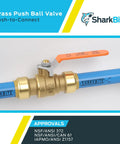 Plug And Play Push To Connect Brass Ball Valve Half Inch No Fuss Shutoff for PEX Copper CPVC PE-RT SDR-9 HDPE Pipes