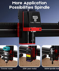 Pro Grade All Metal CNC Router With Huge 460x460mm Working Area, NEMA 57 Stepper, featuring multiple spindle options