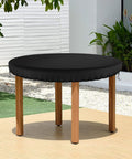 Outdoor Round Table Cover Black 48 Inch Diameter Waterproof And UV Resistant With Drawstring Tie Built To Last Protects Patio Tables
