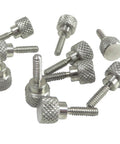 10 Pack 6 32 X 1 Half Inch 303 Stainless Steel Diamond Knurled Thumb Screws With Straight Shoulders Flat Tips For No Sweat Manual Adjustment Real Deal Heavy Duty Hardware