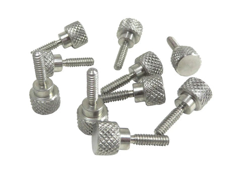 10 Pack 6 32 X 1 Half Inch 303 Stainless Steel Diamond Knurled Thumb Screws With Straight Shoulders Flat Tips For No Sweat Manual Adjustment Real Deal Heavy Duty Hardware