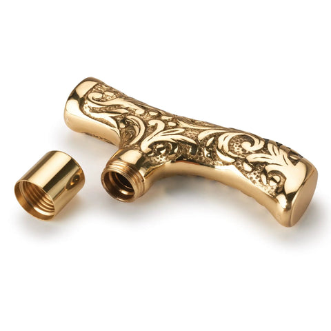 Top Shelf Large Filigree Cane Handle Crafted From Heavy Duty Solid Brass Featuring A Slick Interchangeable Grip Layout Designed To Level Up Your Favorite Woodworking Chisels And Shop Gear Fast