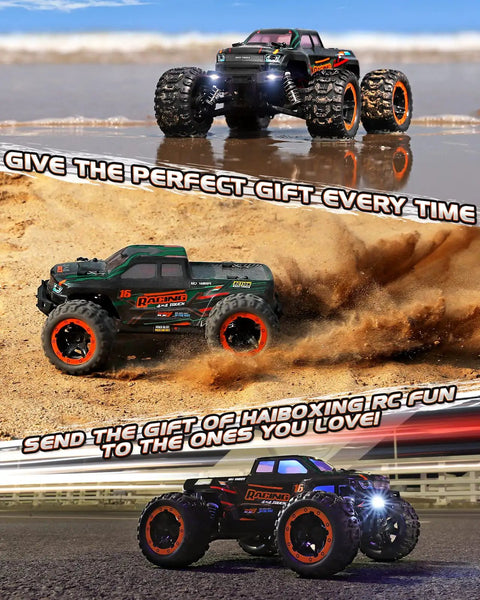 One Sixteen Scale Two Point Four GHz 4x4 Off Road RC Monster Truck Waterproof Ready To Run With Dual Batteries