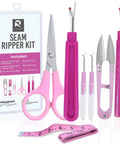 All In One Handy 7 Piece Seam Ripper Kit With 2 Large Rippers Including Classic And Ergonomic 2 Small Rippers Thread Cutter
