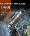 Defender P16 Tactical Flashlight With Dual Tail Switch Boss Level Bright 1800 Lumens 529 Yard Throw USB C Rechargeable IP68 Waterproof on wet surface