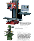 Book page The Milling Machine for Home Machinists showing two milling machines: a red vertical mill and a green turret mill