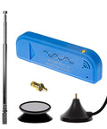 NESDR Mini 2 Plus RTL SDR USB Receiver Kit with antenna, mount, and SMA adapter for ADS B radio scanning on Windows Mac Linux.