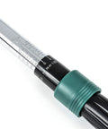 Close-up of Three Eighths Inch Drive Micro Adjusting Torque Wrench Built Tough With 50 To 250 Inch Pounds And 6.0 To 30 Newton Meters