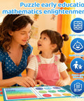 Mother and child using Magnetic Fraction Demonstration Kit For Kids, 51-Piece Set With Fraction Tiles And Circles at a table