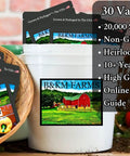 Ultimate Survival Garden Seed Kit With Twenty Thousand Non GMO Heirloom Seeds In Thirty Varieties Five Year Supply Weatherproof Bucket
