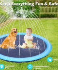 Extra Large 67 Inch Non Slip Splash Pad With Sprinkler Kid And Pet Friendly Thickened Epic Backyard Water Toy Outdoor Fun