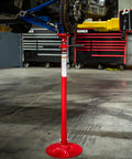 Short Underhoist Support Stand 1500 Lb Capacity Adjustable Height Range For Engine Swap And Suspension Work Fits Two Post Lifts in garage.