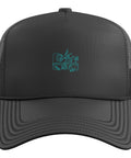 Cool Trucker Hat For Machinists With Adjustable Mesh Back And Vise Gauge Design Perfect Gift For CNC Guys Who Love Tools And Engineering Gear In Classic Black, front view with vise gauge design.
