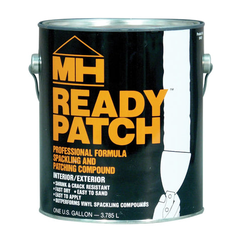 Heavy Duty Ready Patch Spackle Gallon For Interior And Exterior Repairs Sticks To Metal Dries Fast And Cures Rock Hard Shrink Resistant And Wont Sag Like Drywall Mud Great For Dents In Metal Doors And Siding Paintable When Dry
