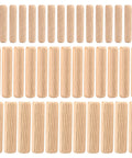 90 Piece Wooden Dowel Pins Set With Tapered Beveled Ends For Easy Insertion In Furniture, Doors, Cabinets And DIY Crafts