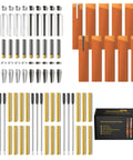 Ten Pack Woodturning Pen Kits Titanium Silver Finish With Bonus Ten Covers And Dope Black Ink Ballpoint Slimline Rollerball Twist Set