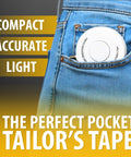 Retractable Tailor Tape Measure For Fabric And Sewing, 80 Inch And 2 Meter, in pocket, Compact Accurate Light
